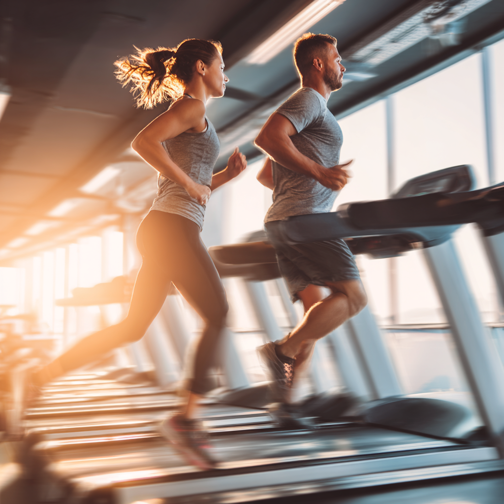 Фитнес треньор с клиент